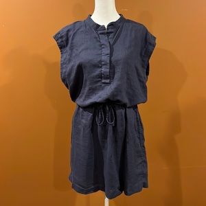 JAMES PERSE 100% LINEN BLUE SLEEVELESS DRESS SIZE 4